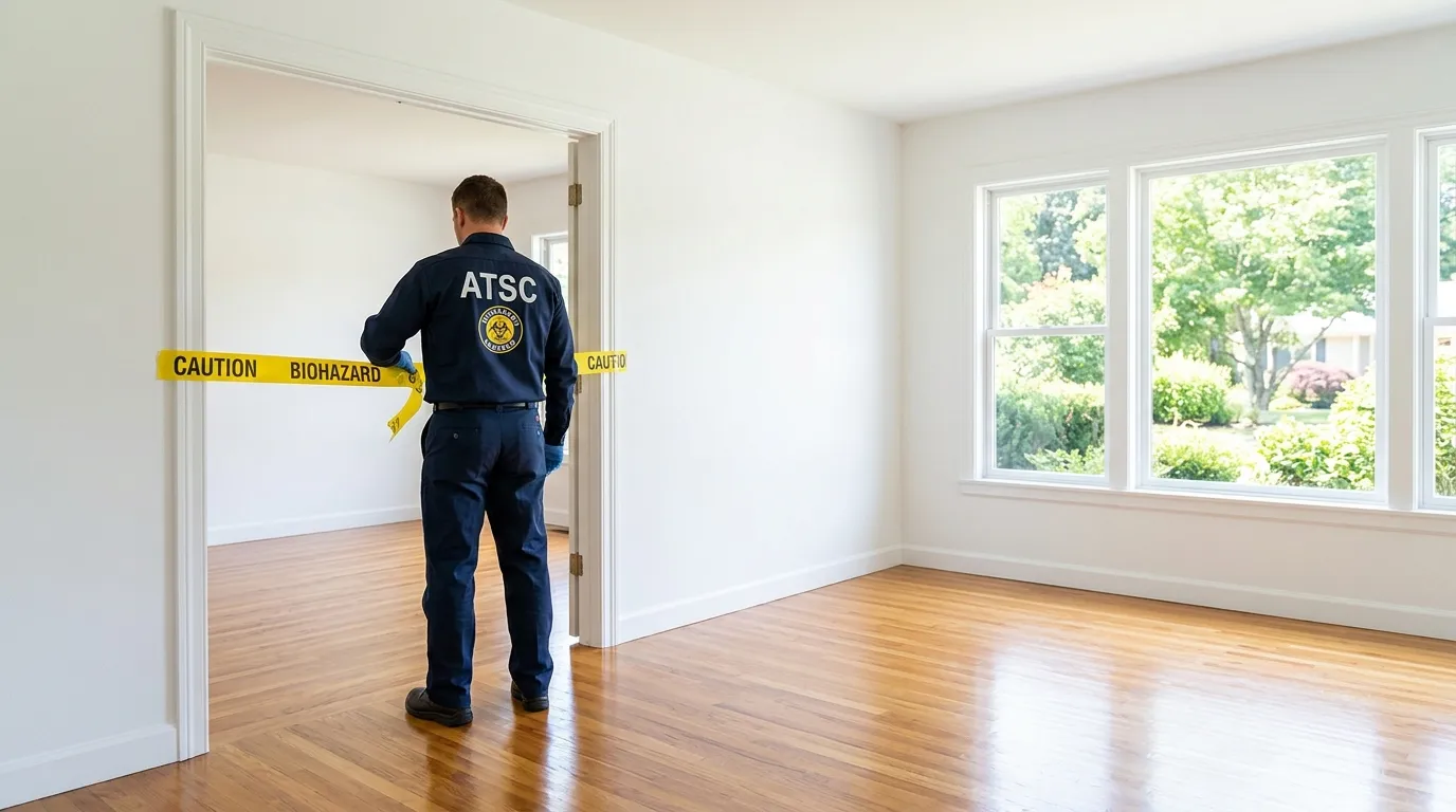 Certified biohazard cleanup crew performing Trauma Scene Cleanup in Canal Winchester